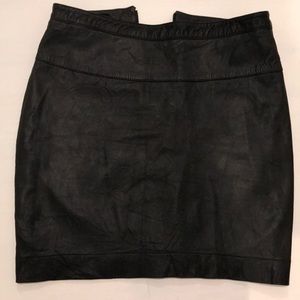 Black Leather Mini Skirt